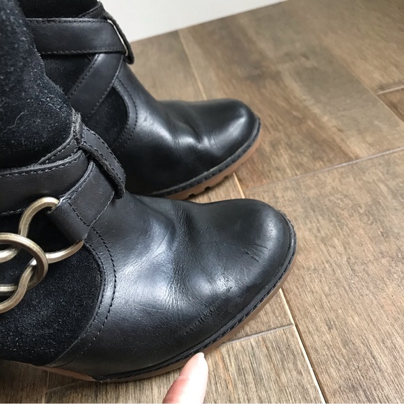 Cute Timberland Black Boots with Heel - Women’s Size 7 / 38 EU - Picture 4 of 14